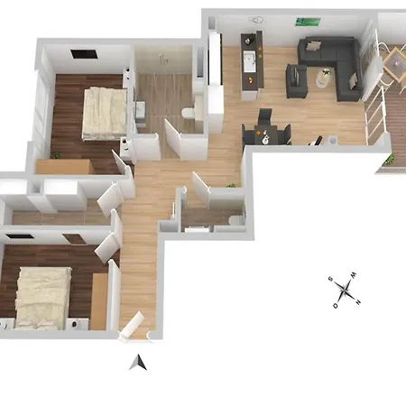 Mueritz Charme - In Der Hafenresidenz Mit Wasserblick & Kamin Apartament Waren (Mueritz)